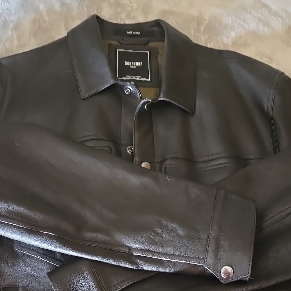 Todd Snyder Italian Burnished Leather Dylan Jacket